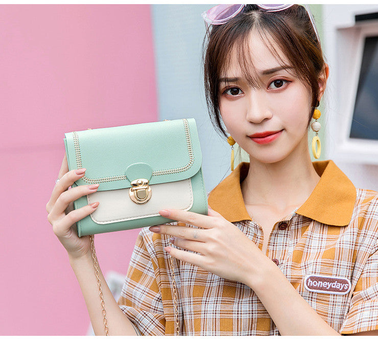 Women's Bag with Lock & Chain – Elegant & Modern