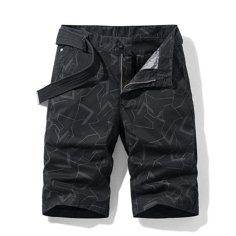 Men's Geometric Print Shorts – Straight Casual Summer Shorts
