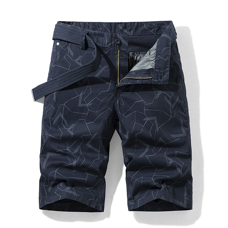 Men's Geometric Print Shorts – Straight Casual Summer Shorts