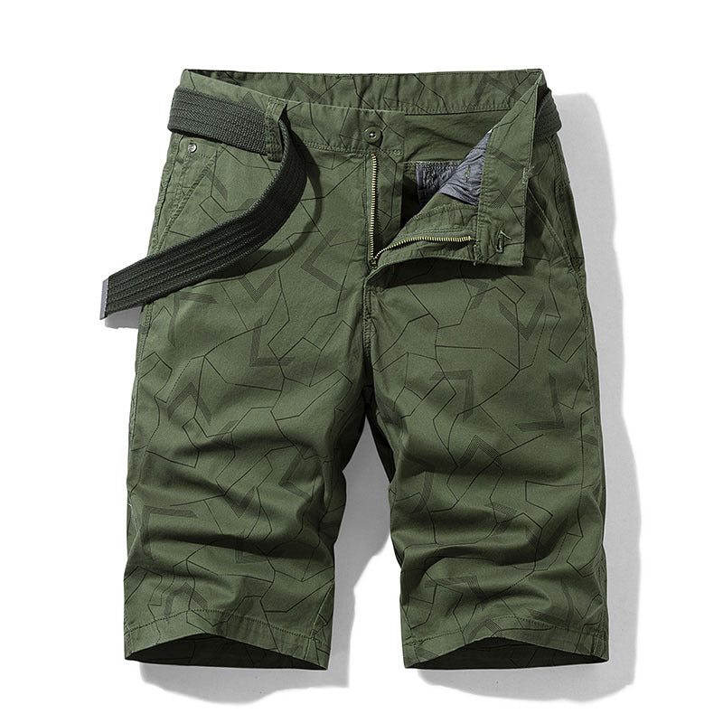 Men's Geometric Print Shorts – Straight Casual Summer Shorts