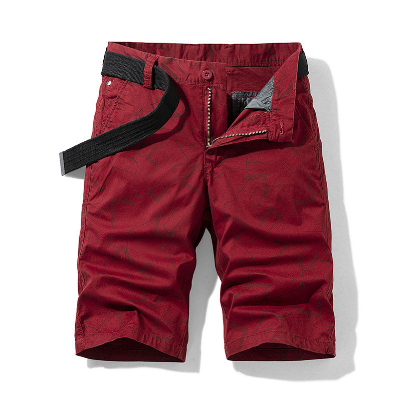 Men's Geometric Print Shorts – Straight Casual Summer Shorts