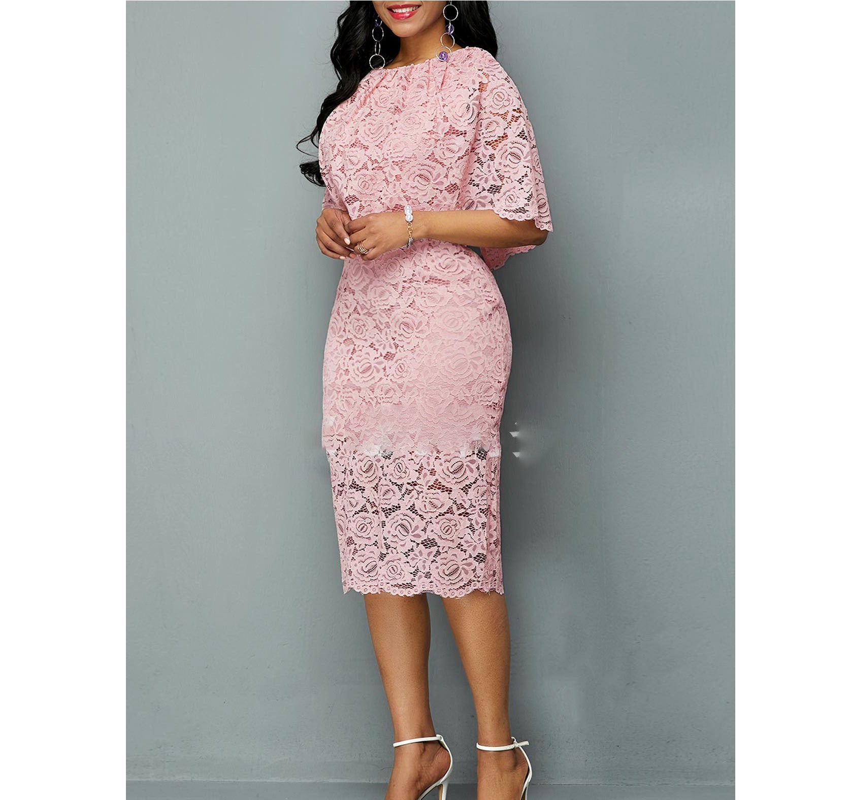 African Lace Maxi Dress – Elegant Plus-Size Dashiki Evening Gown