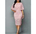 African Lace Maxi Dress – Elegant Plus-Size Dashiki Evening Gown