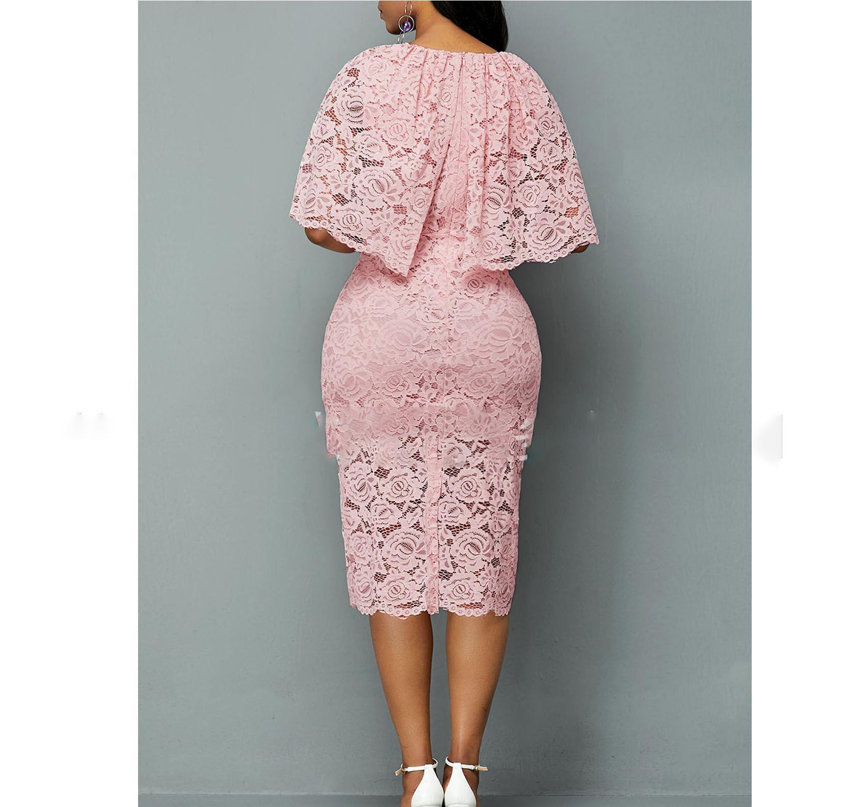 African Lace Maxi Dress – Elegant Plus-Size Dashiki Evening Gown