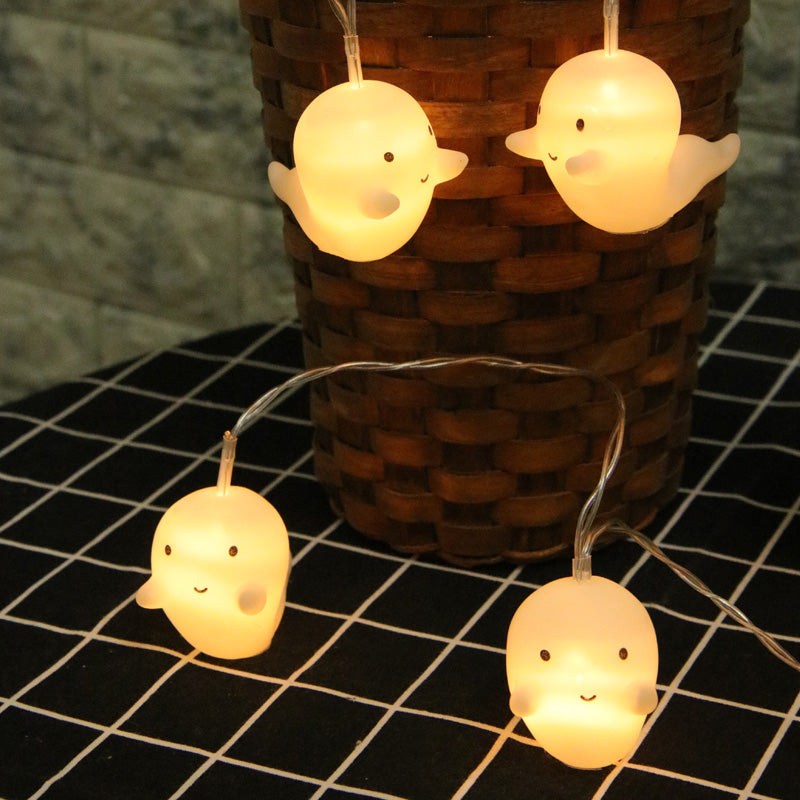 LED Pumpkin Ghost Lantern Halloween Decorative Light Mini Lamp