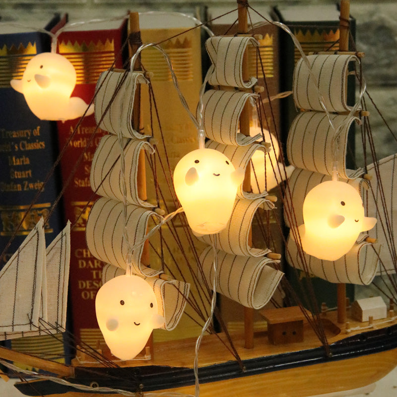 LED Pumpkin Ghost Lantern Halloween Decorative Light Mini Lamp