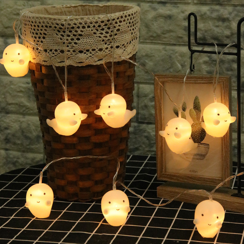 LED Pumpkin Ghost Lantern Halloween Decorative Light Mini Lamp