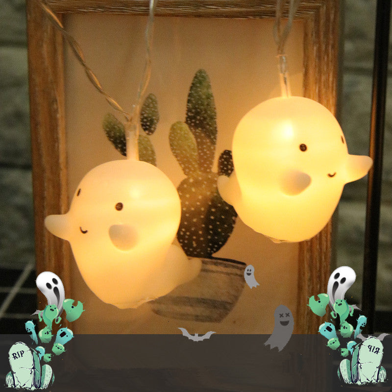 LED Pumpkin Ghost Lantern Halloween Decorative Light Mini Lamp