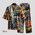 Men's Short-Sleeve V-Neck Pajama Set | Lightweight Summer Sleepwear