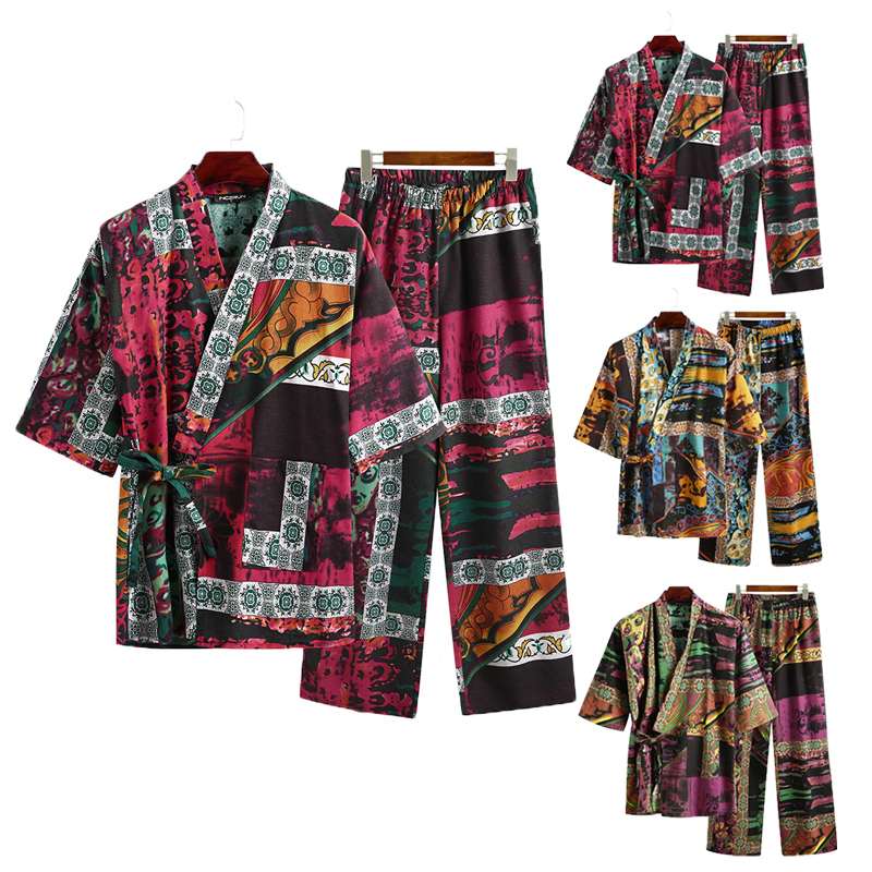 Men's Short-Sleeve V-Neck Pajama Set | Lightweight Summer Sleepwear