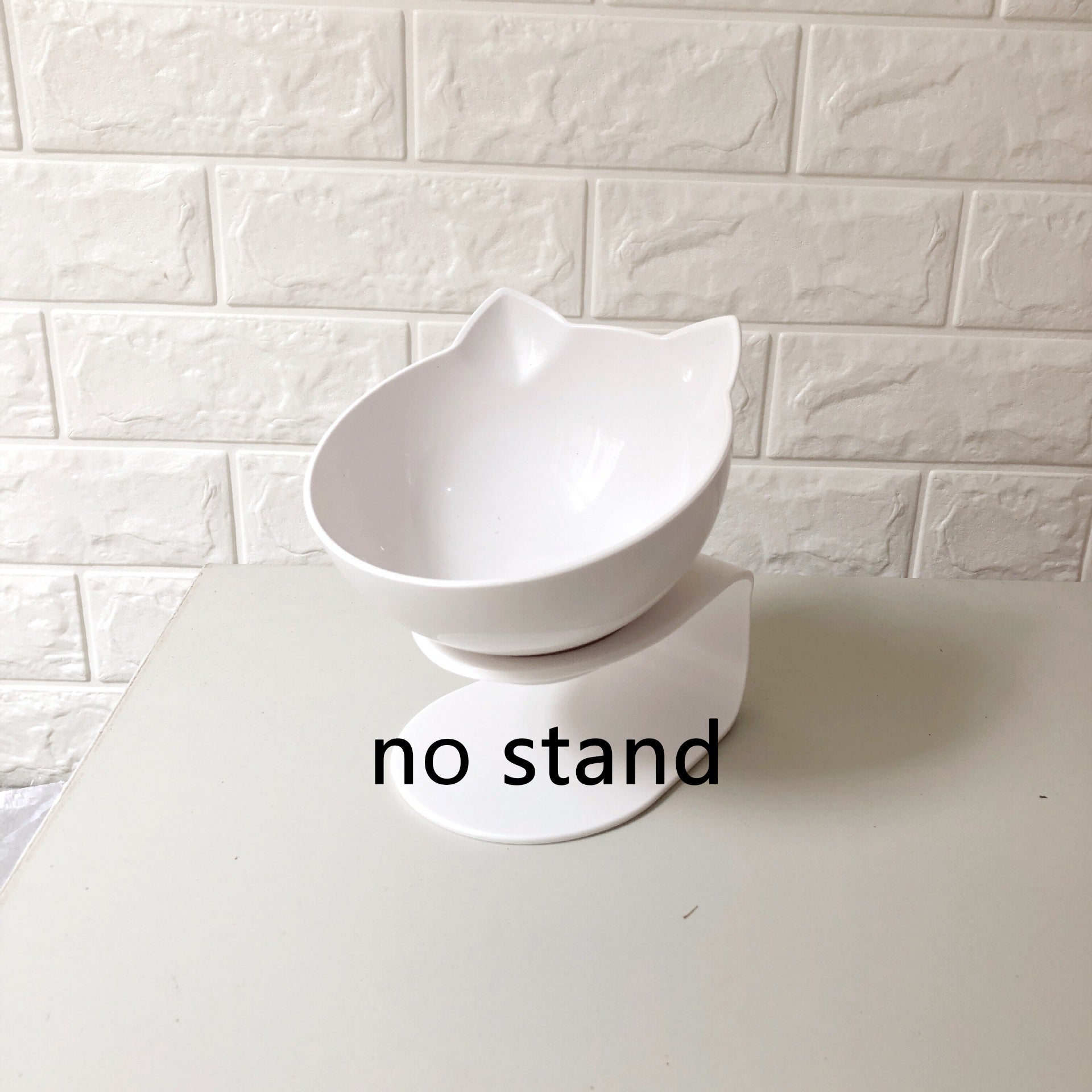 Slanted cat food bowl | Transparent cat ear design bowl