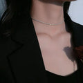 Sparkling Women's Short Necklace – Delicate Gypsophila Chain for an Elegant Look