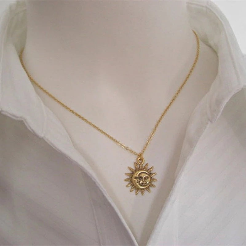 Sun & Moon Necklace – Symbolic Women's Necklace for Harmony & Elegance