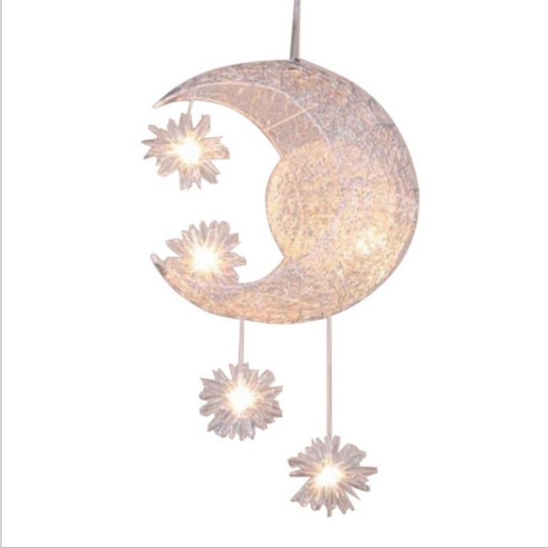 LED Star Moon Pendant Lamp Kids' Room Bedroom Design Lamp