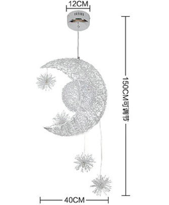 LED Star Moon Pendant Lamp Kids' Room Bedroom Design Lamp