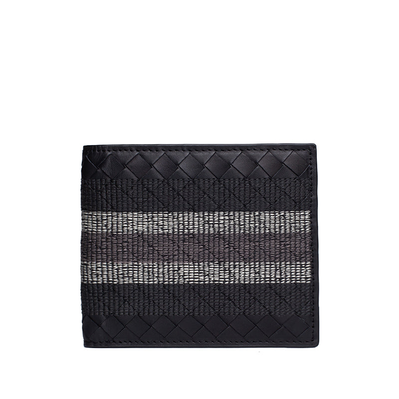 Men's Braided Leather Wallet | Short | Stylish Wallet
