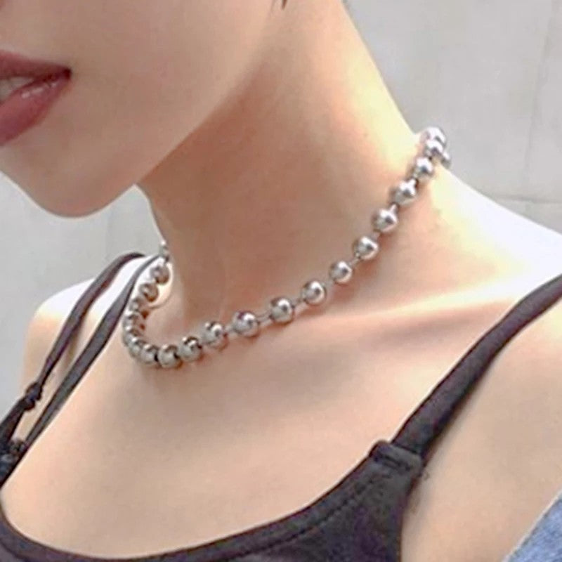 Kugelkette Halskette 40–60 cm – Moderner Damen & Herren Schmuck aus Edelstahl