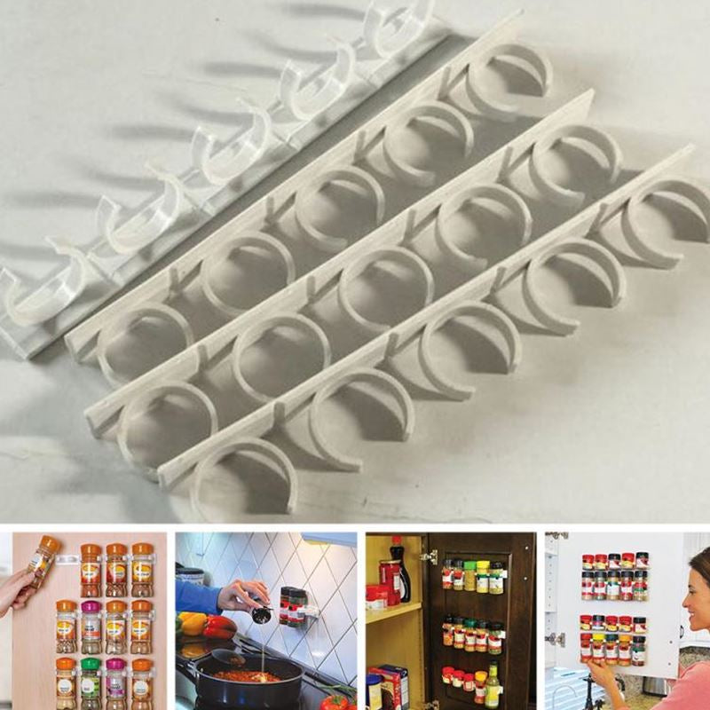 Spice Rack Clip System | Bottle Holder Kitchen Organizer