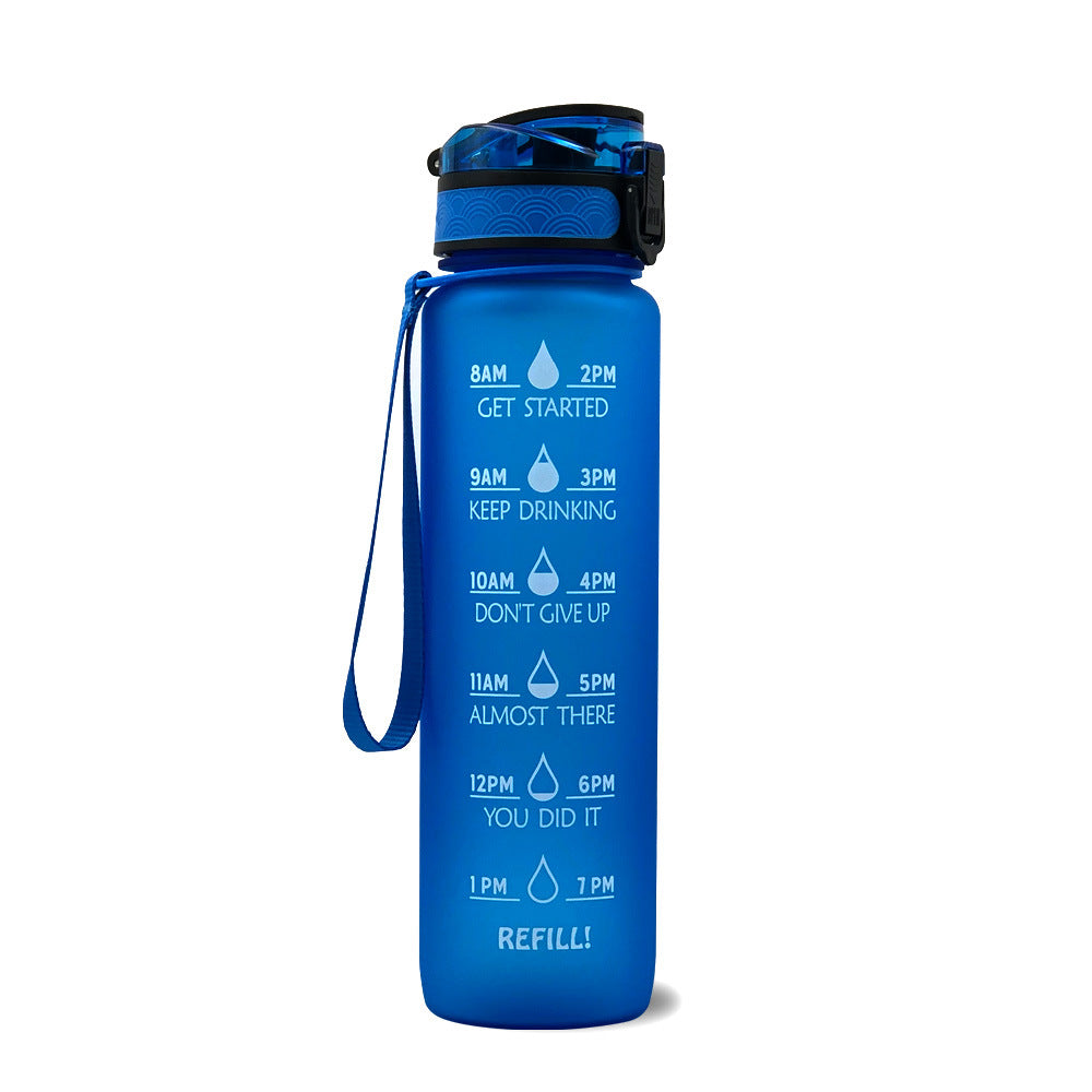 1L Tritan Trinkflasche mit Zeitmarkierung – Motivationsflasche