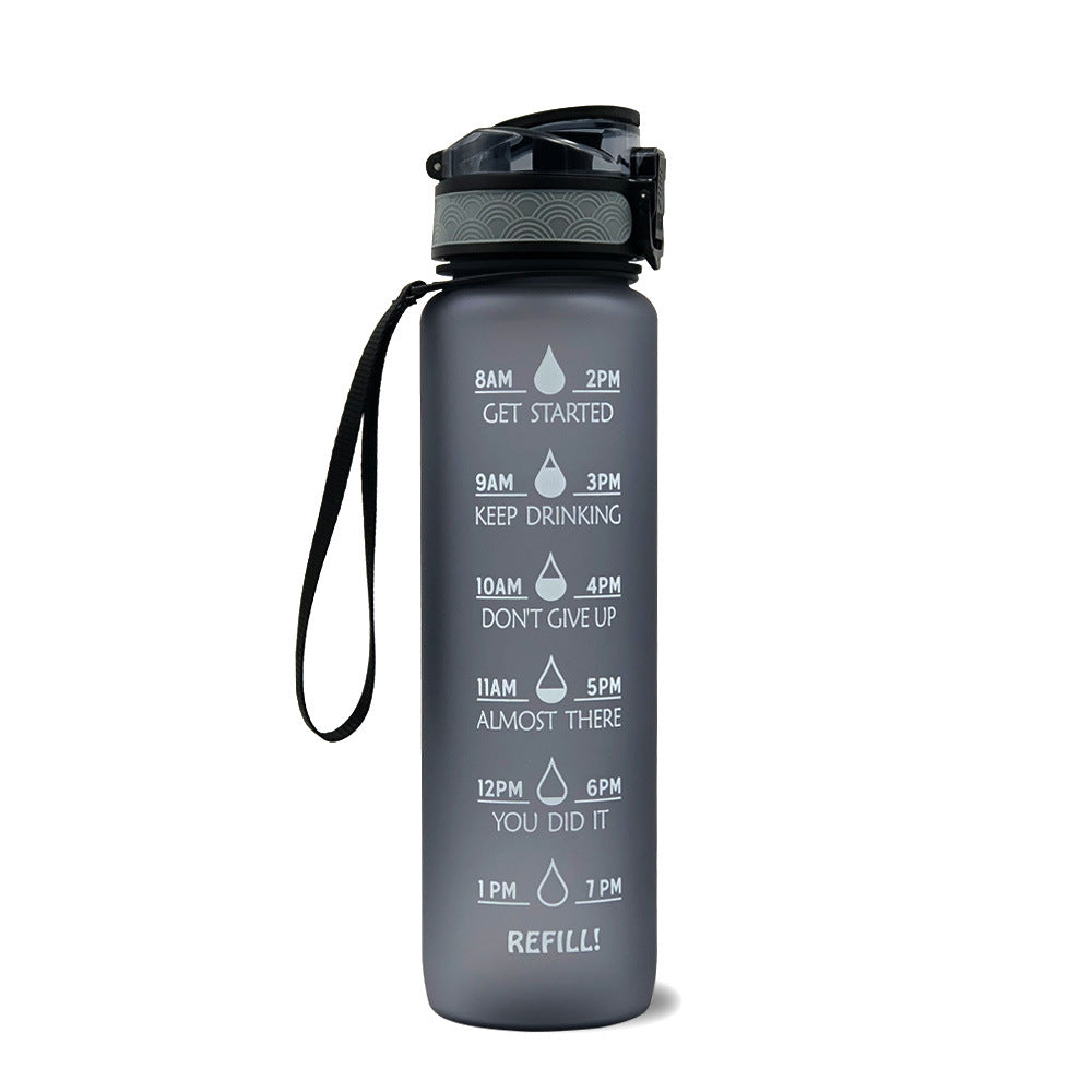 1L Tritan Trinkflasche mit Zeitmarkierung – Motivationsflasche