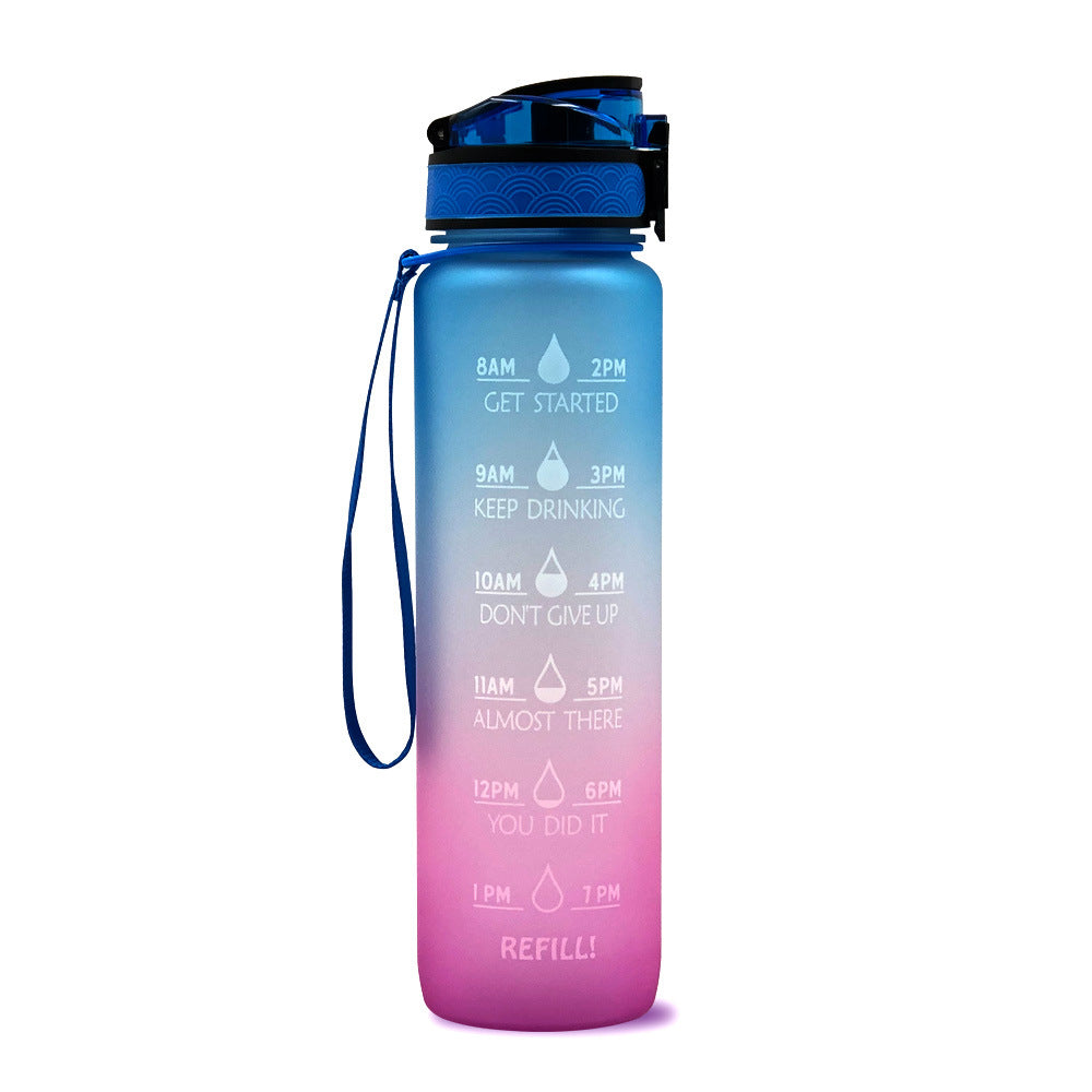 1L Tritan Trinkflasche mit Zeitmarkierung – Motivationsflasche