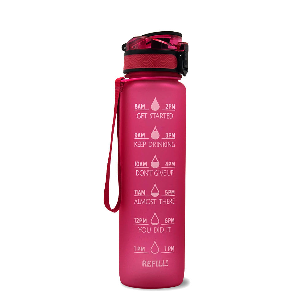 1L Tritan Trinkflasche mit Zeitmarkierung – Motivationsflasche