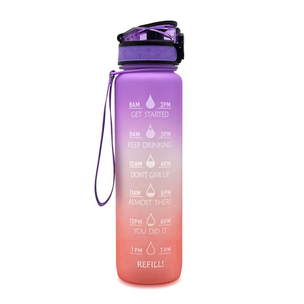 1L Tritan Trinkflasche mit Zeitmarkierung – Motivationsflasche