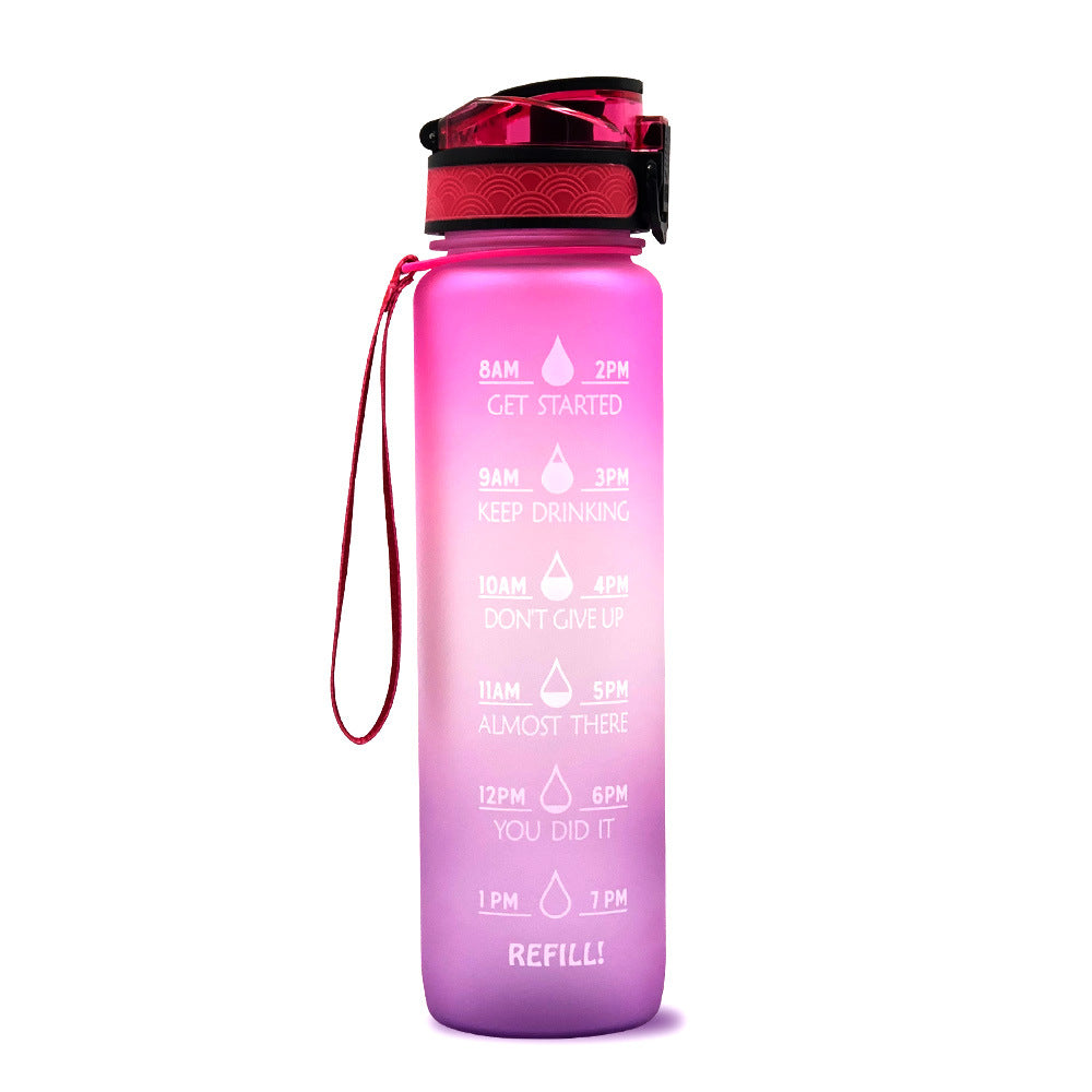 1L Tritan Trinkflasche mit Zeitmarkierung – Motivationsflasche