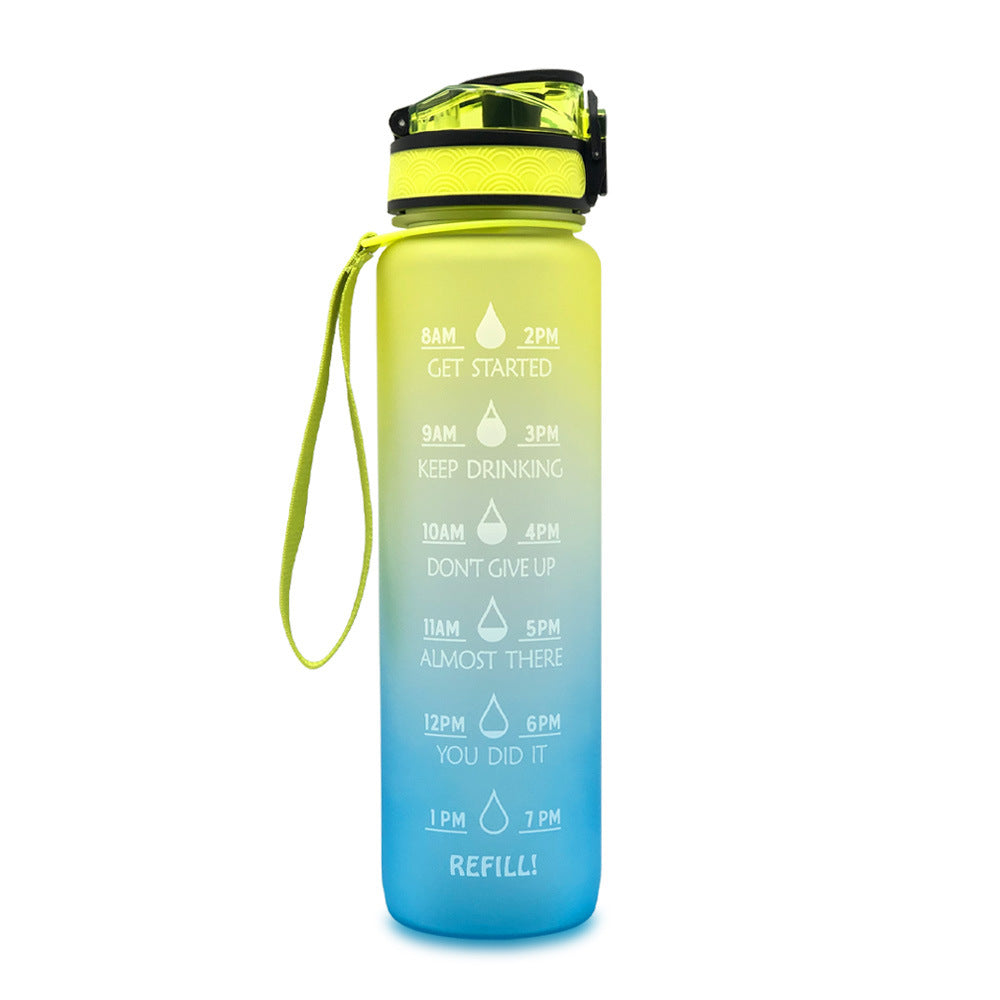 1L Tritan Trinkflasche mit Zeitmarkierung – Motivationsflasche