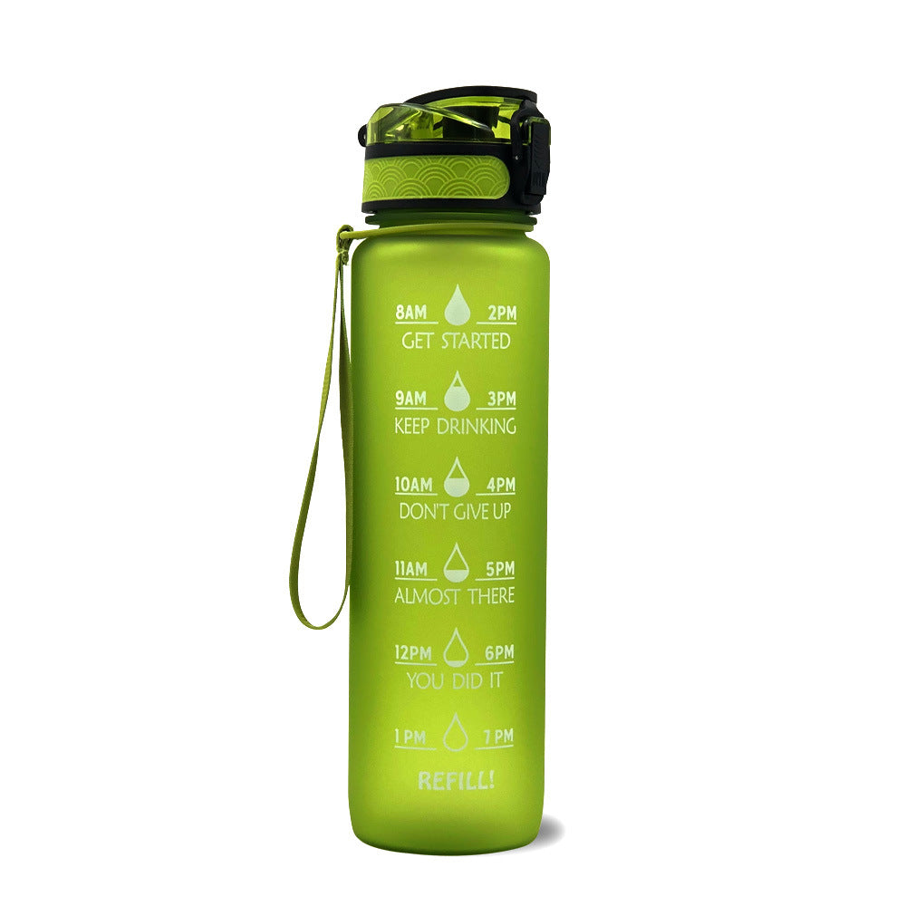 1L Tritan Trinkflasche mit Zeitmarkierung – Motivationsflasche