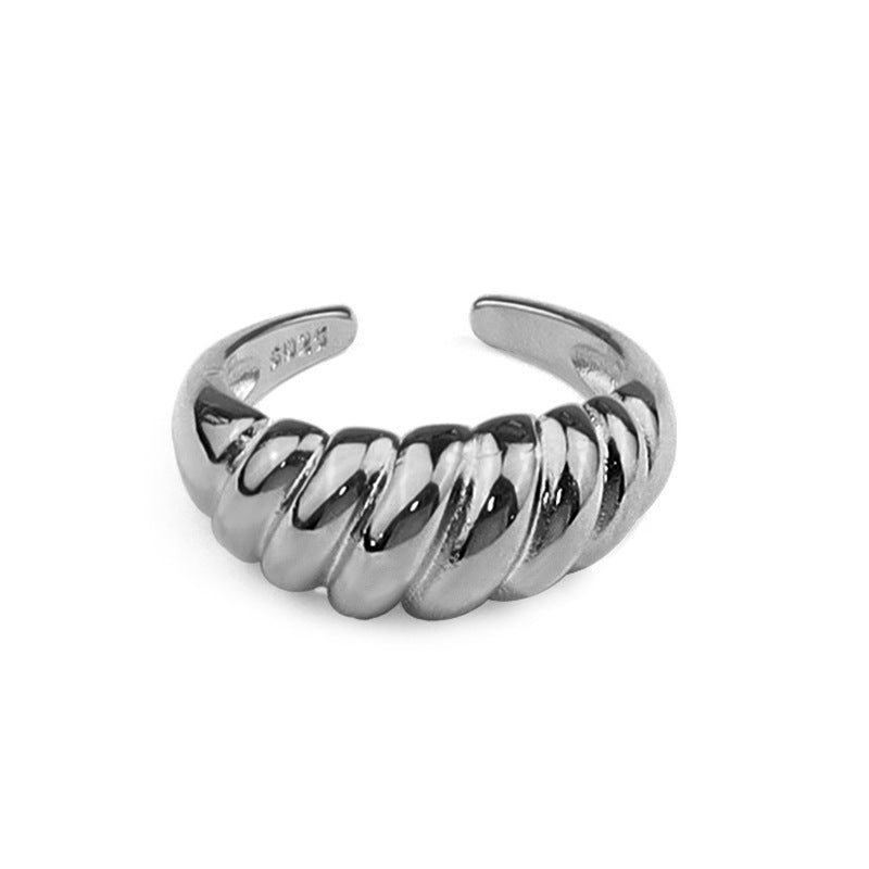 Minimalistischer Croissant Ring – Offener Damenring im französischen Stil