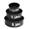 3-Piece Non-Stick Springform Pan Set – Round Cake Pans Baking Set