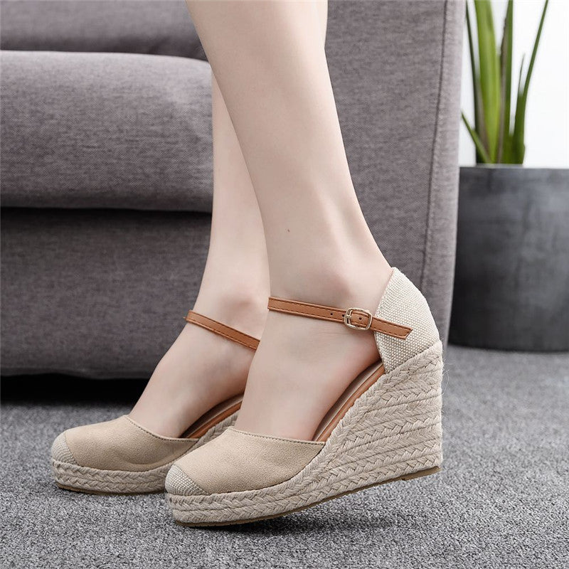 Women's Mary Jane Wedge Sandals | Round Toe Platform Shoes