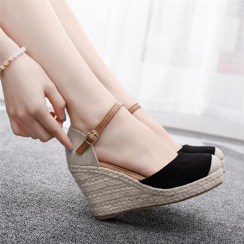 Women's Mary Jane Wedge Sandals | Round Toe Platform Shoes