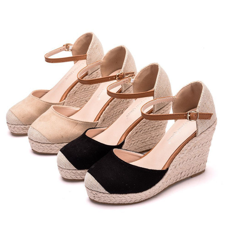 Women's Mary Jane Wedge Sandals | Round Toe Platform Shoes