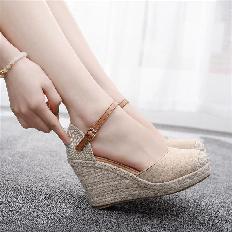 Women's Mary Jane Wedge Sandals | Round Toe Platform Shoes