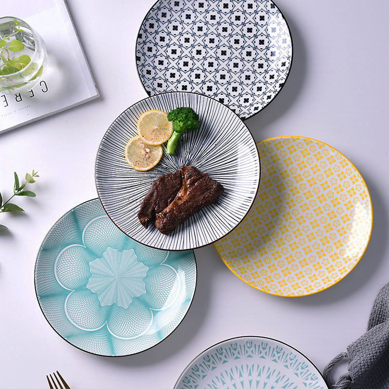 Keramik Teller modern | Frühstück Sushi Dinner Geschirr stilvoll