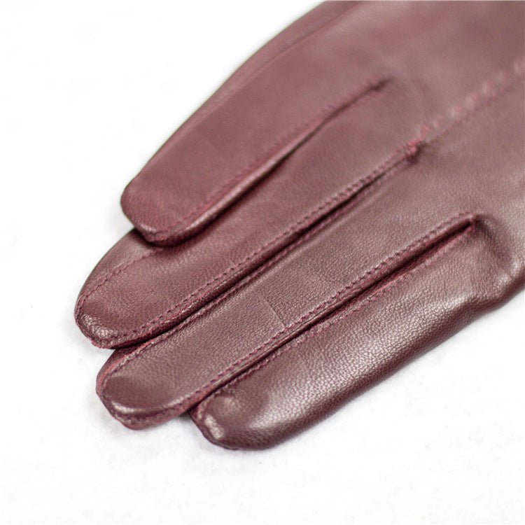 Damen Schafleder Handschuhe mit Schleife – Gefüttert Warm Winter