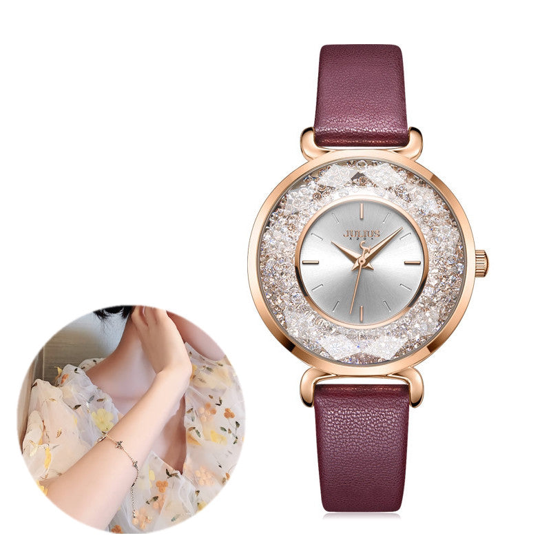 Women's Vintage Leather Watch | Elegant Forest Fashion Watch