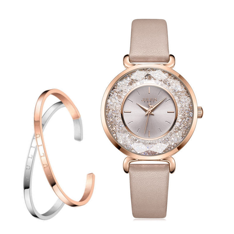 Women's Vintage Leather Watch | Elegant Forest Fashion Watch