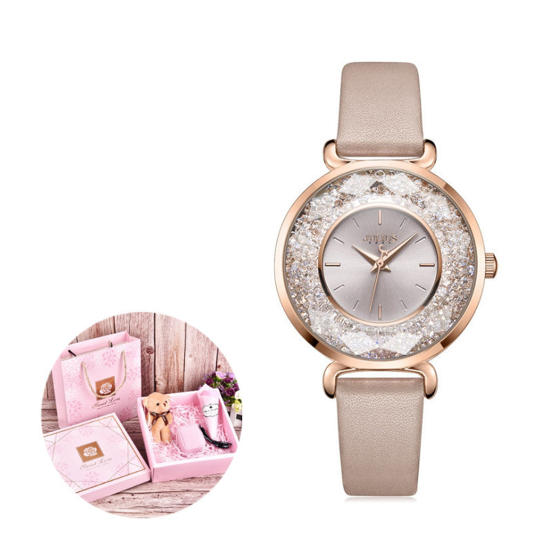 Women's Vintage Leather Watch | Elegant Forest Fashion Watch