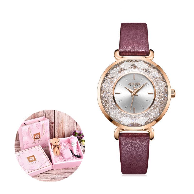 Women's Vintage Leather Watch | Elegant Forest Fashion Watch