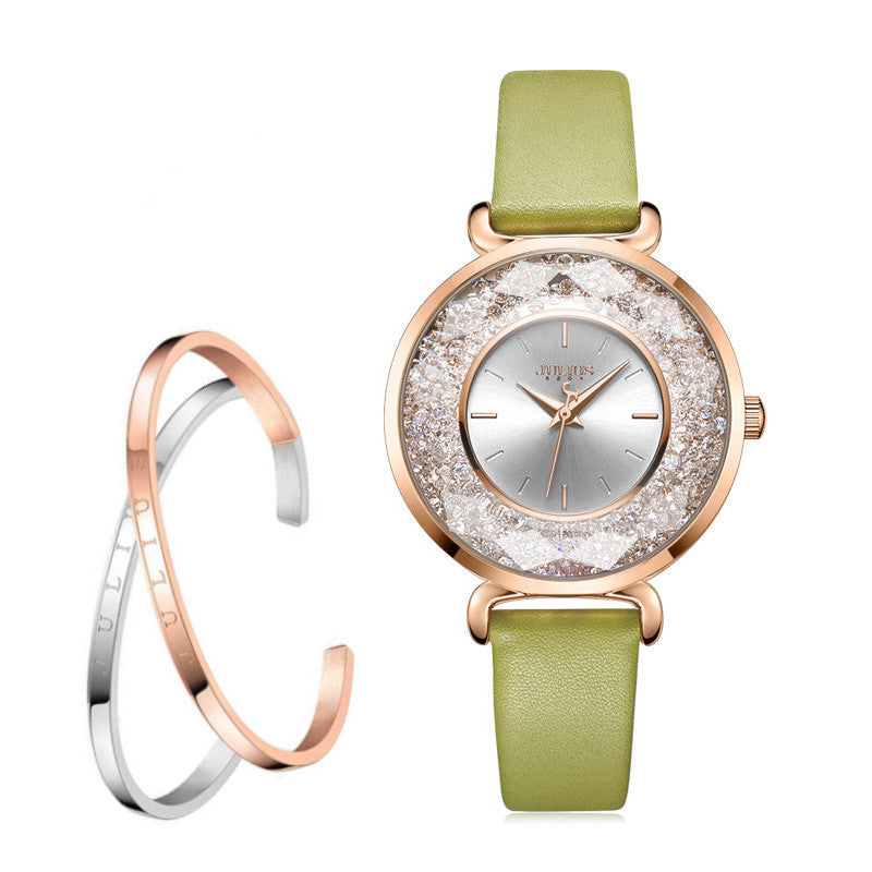 Women's Vintage Leather Watch | Elegant Forest Fashion Watch