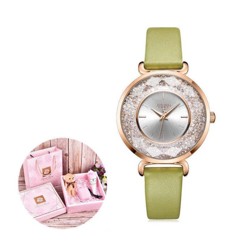 Women's Vintage Leather Watch | Elegant Forest Fashion Watch