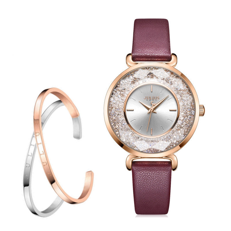 Women's Vintage Leather Watch | Elegant Forest Fashion Watch