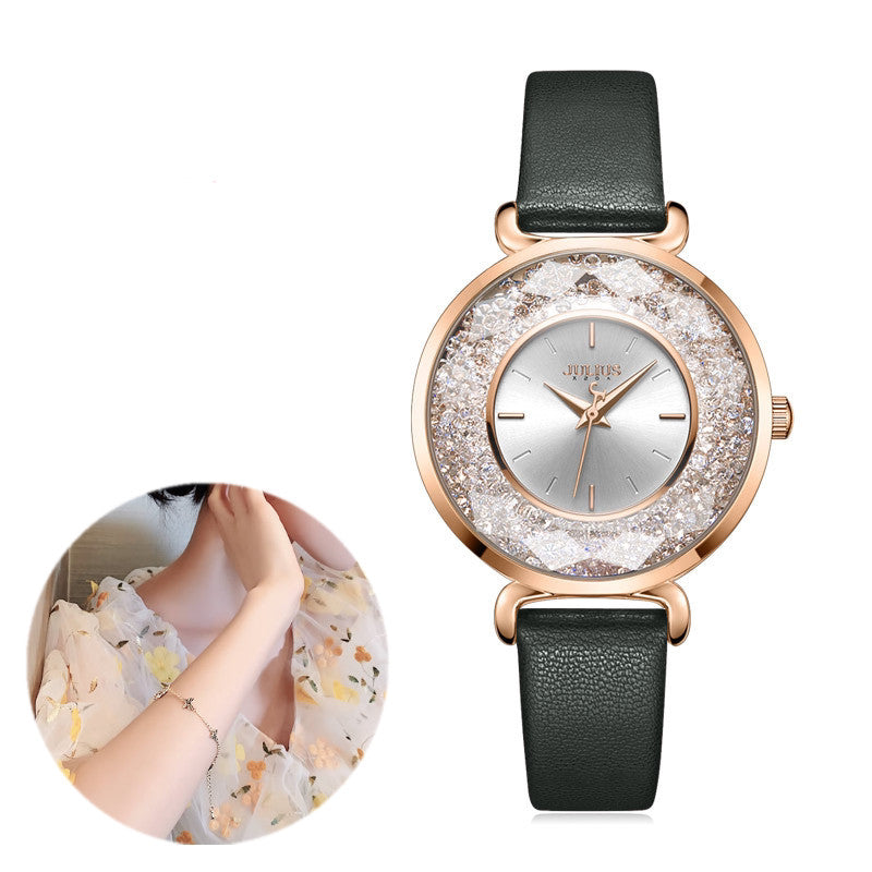 Women's Vintage Leather Watch | Elegant Forest Fashion Watch