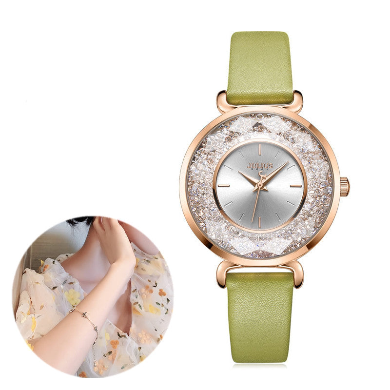 Women's Vintage Leather Watch | Elegant Forest Fashion Watch