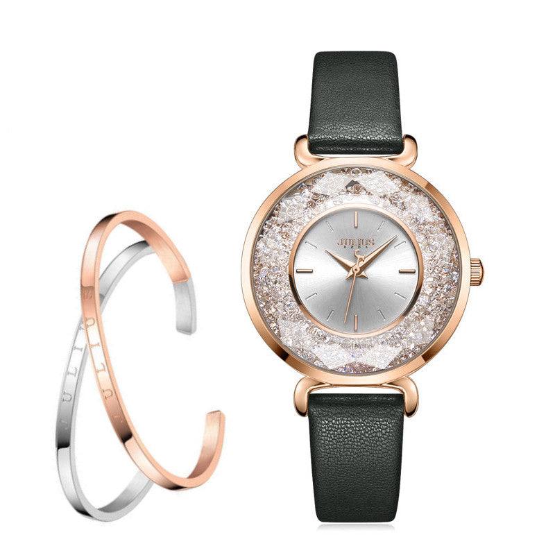 Women's Vintage Leather Watch | Elegant Forest Fashion Watch