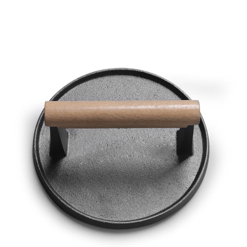 Gusseisen Steakpresse Premium – BBQ Grillpresse für Fleisch & Burger