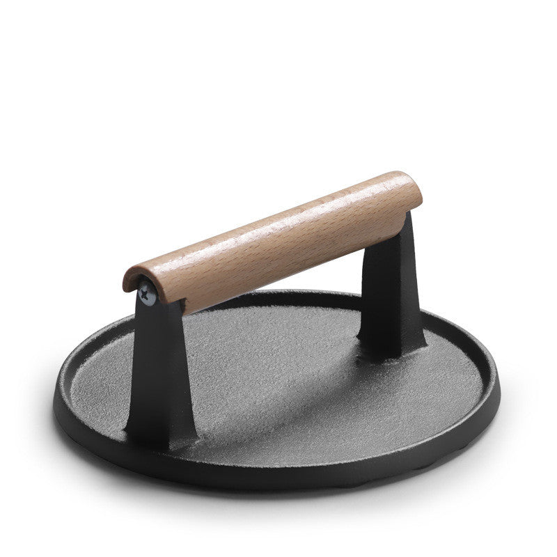 Gusseisen Steakpresse Premium – BBQ Grillpresse für Fleisch & Burger